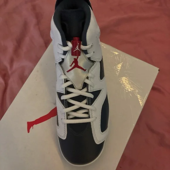 Men's Navy blue white Olympic Jordan 6